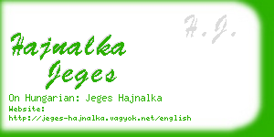 hajnalka jeges business card